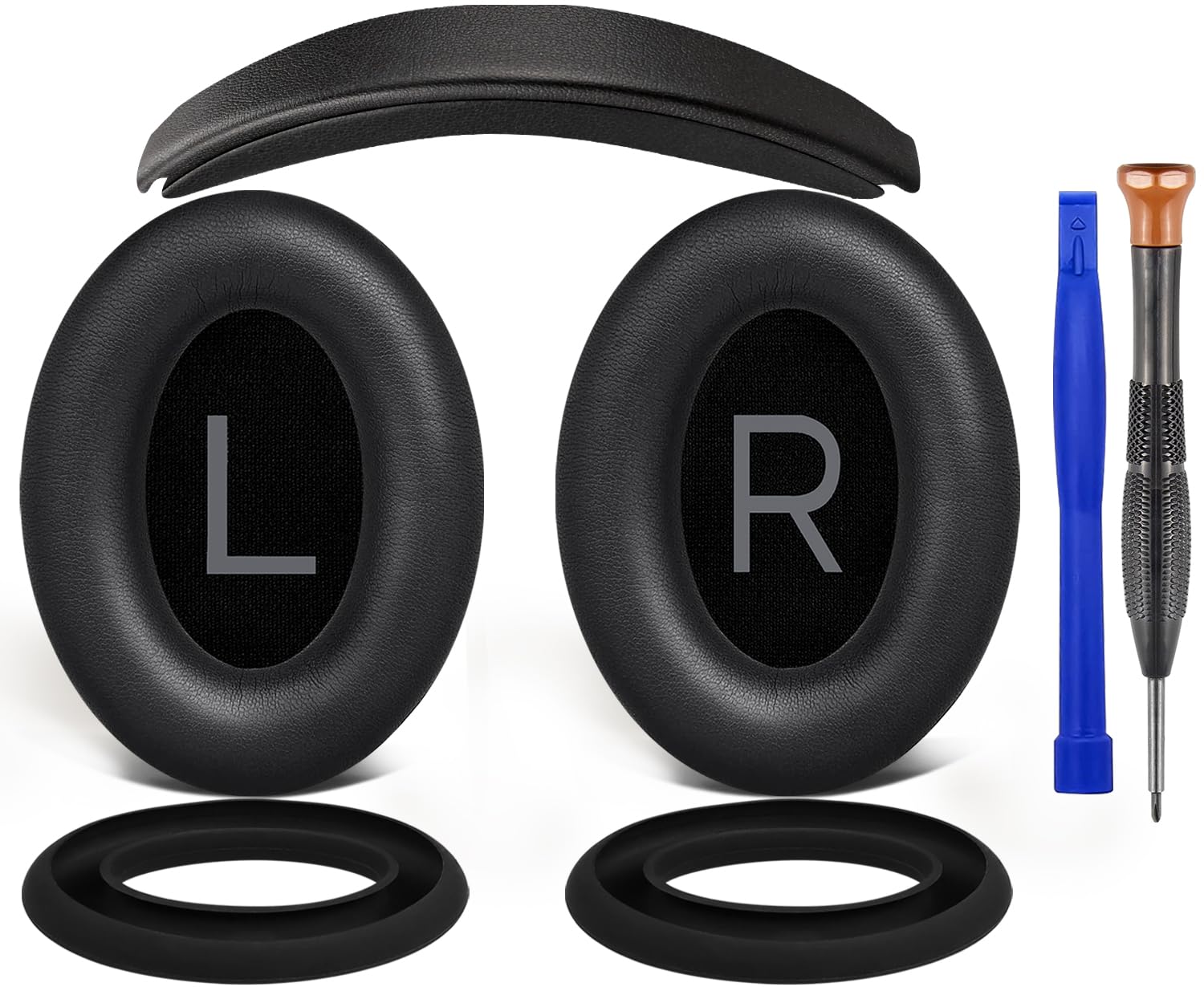 SOULWIT Ersatzset für Bose QC45/QC35/QC SE – Schwarz