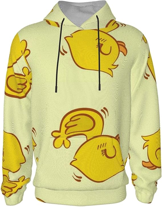 Zhljx Funny Little Yellow Duck Full Hoodie Sweatshirt Pullover Sweatshirt Sports