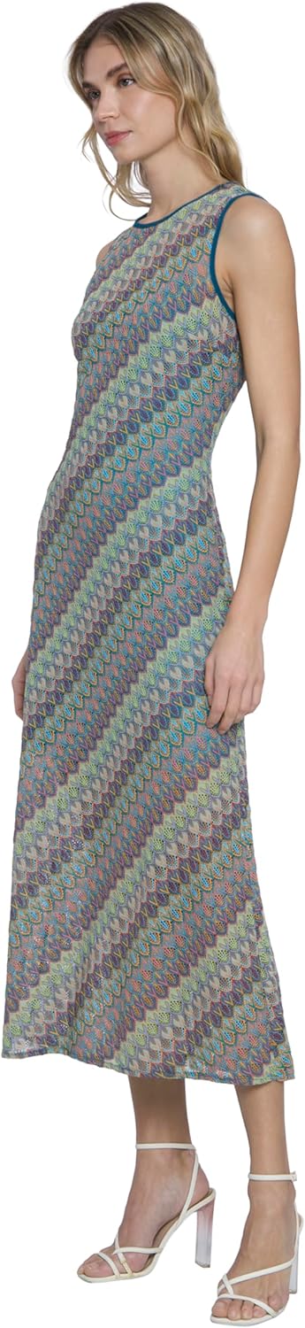 Donna Morgan Womens Sleeveless Midi Dress for Women | Summer Semi-Sheer Wedding Guest Womens Dresses - Image 2