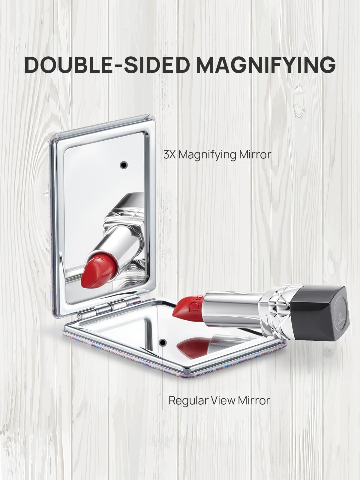 鏡餅　アメリカ　イタリア Amazon.com: OMIRO Compact Mirror, Unique Plaid Pattern PU