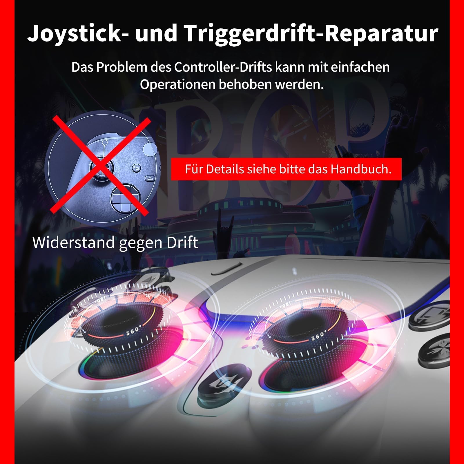 NBCP Wired Controller für PS5 Pro, Slim, PS4, PC/Steam – Kabelgebundenes Gamepad mit Turbo/Makrofunktionen, Dual-Vibration & 3,5-mm-Audiobuchse