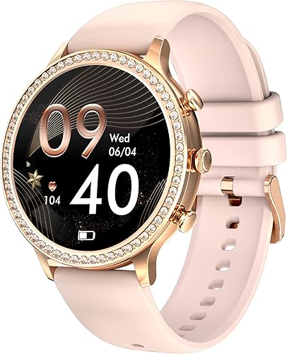 Reloj inteligente para mujer, para hacer o responder llamadas, salud femenina, frecuencia cardíaca, presión arterial, monitor de oxígeno en sangre,