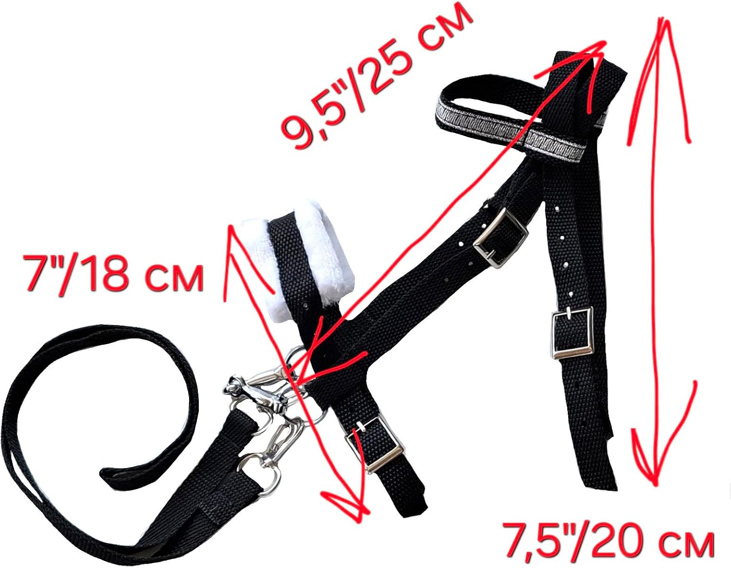 Set of Hobby Horse bridles with bits - Red Bridle Black Bridle - Hobbyhorse Items - Stick Hobby Horse Stuff
