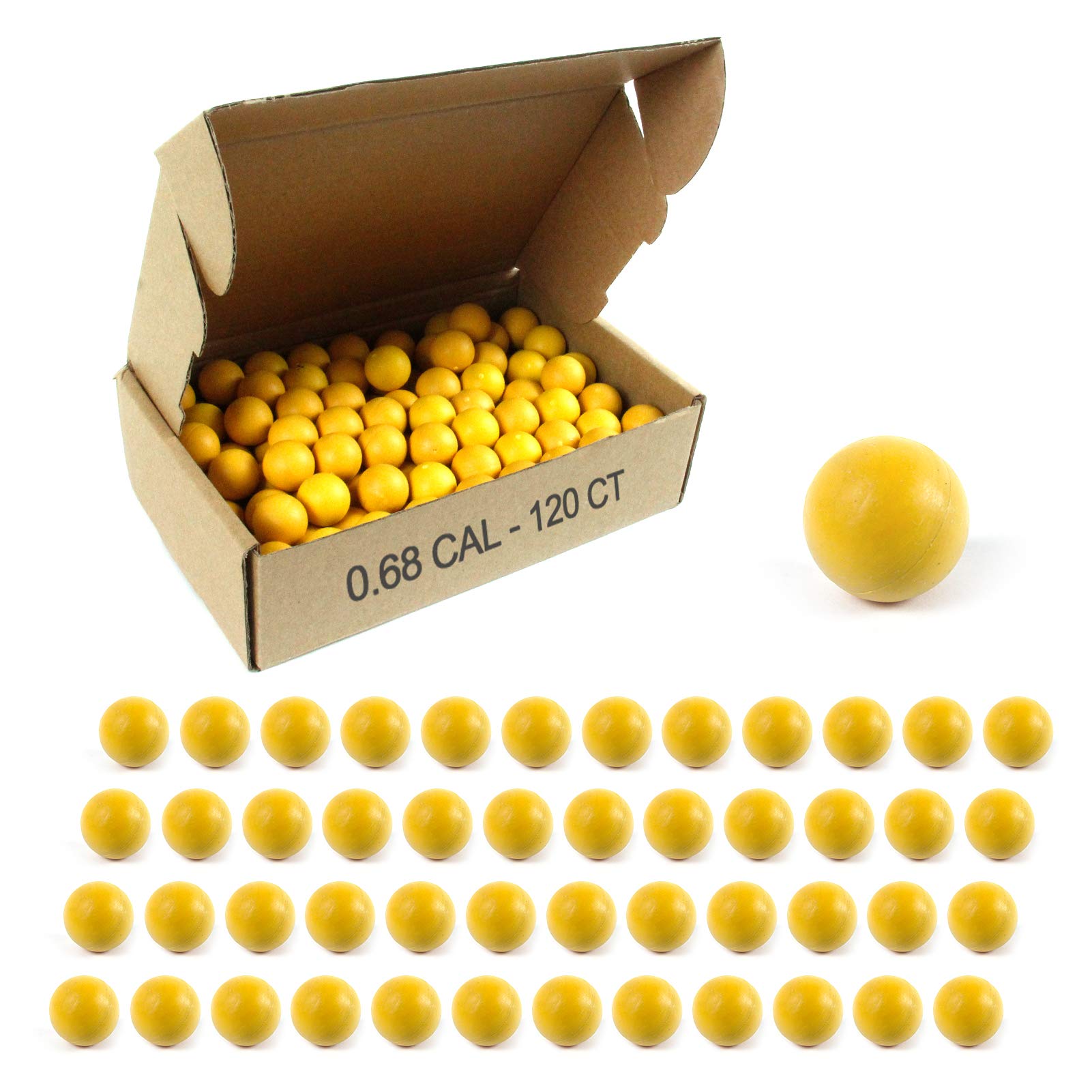 Buy Paintballs .68 Caliber Rubber Ball Soft Reusable 0.68 Riot Training