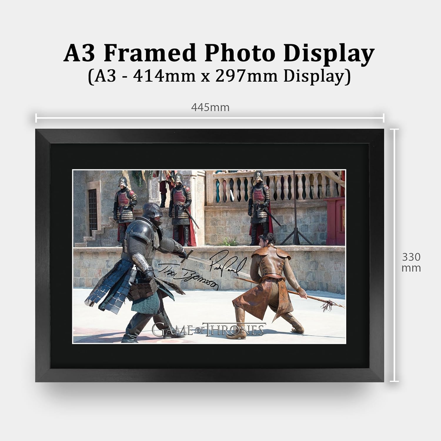 HWC Trading Game of Thrones Scene 3 Gifts Printed Signed Autograph Picture for TV Memorabilia Fans - 16" x 12" Framed