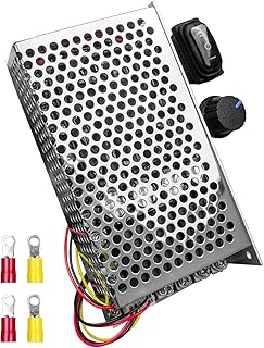 DC Motor Speed Controller Max PWM 3500W, DC 10V-50V & Rated 60A/ Max 100A Brush Motor Stepless Speed Controller with Forward-Brake-Reverse Switch & Ajustable Potentiometer