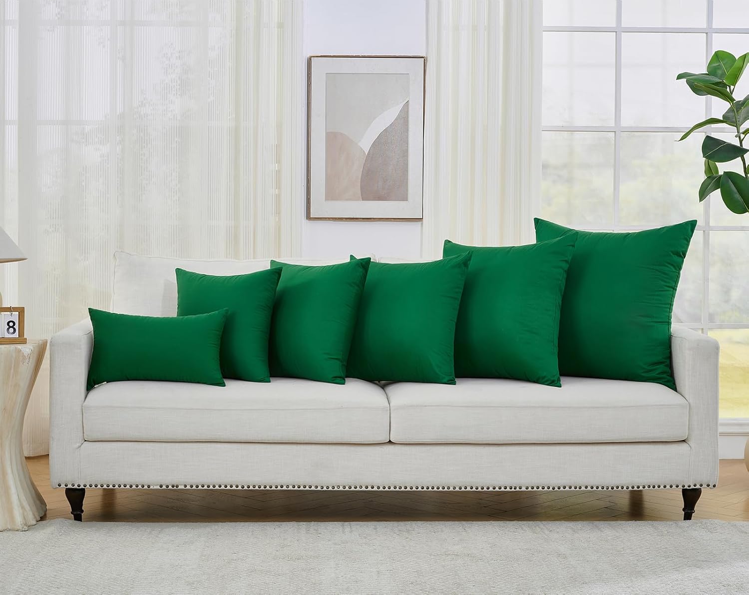 Longhui bedding Green Pillow Inserts 20x20 inches