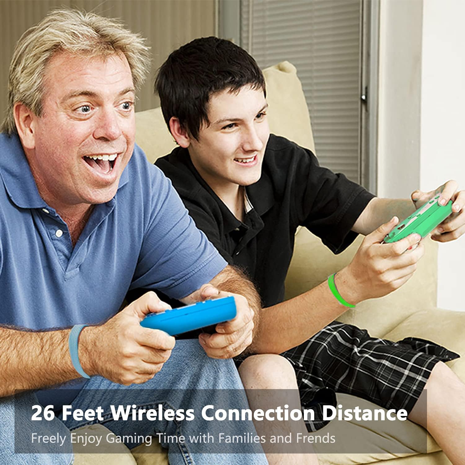 Controller for Wii and Nunchuck Wireless, Remote Controller Compatible for Wii Wii U Console, with Silicone Case and Wrist Strap – Yellow and Green