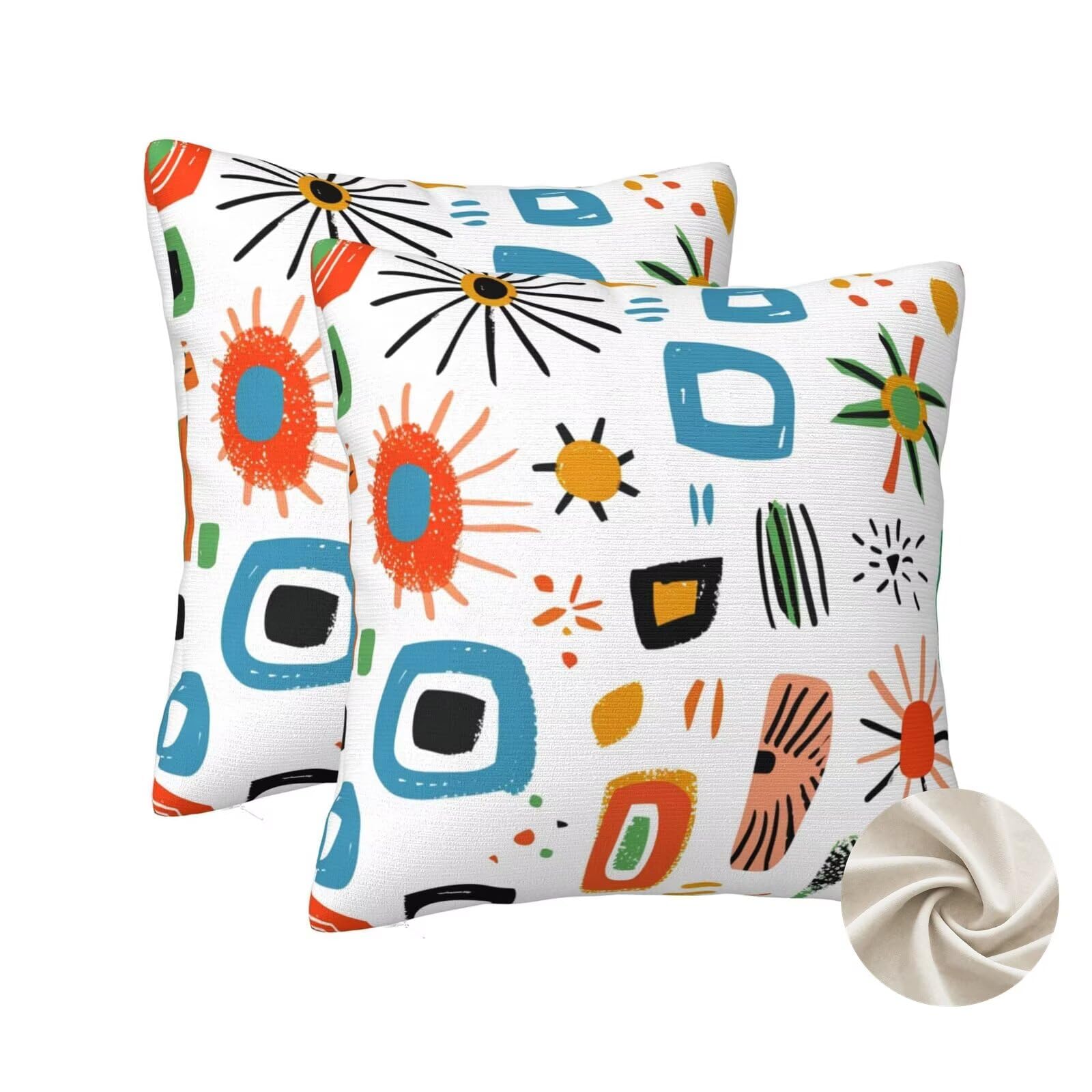 Taies d'oreillers 60x60 cm lot de 2 housse de coussin moderne haut de gamme