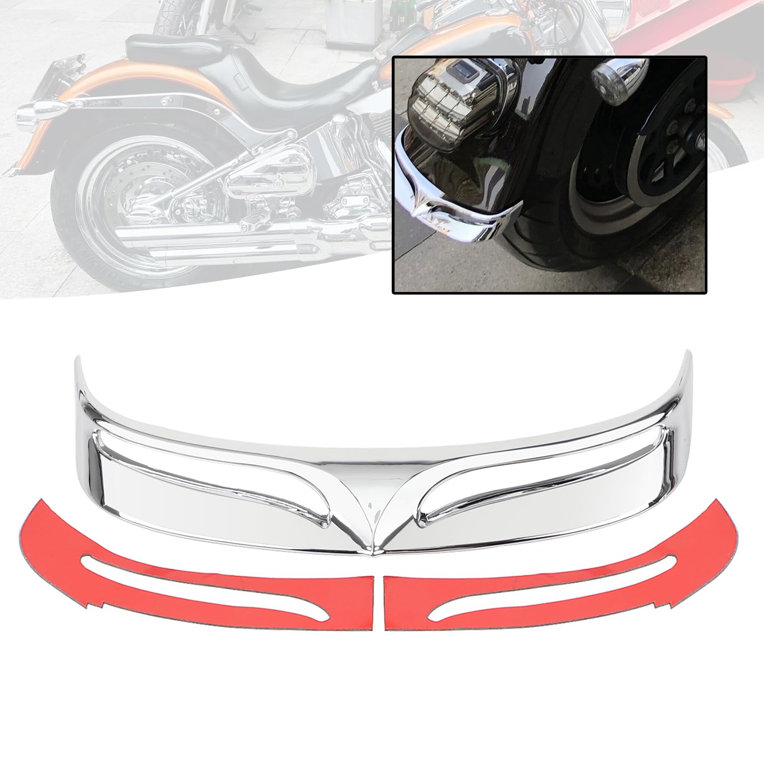Juego De Puntales De Guardabarros Trasero Cromado OEM Réplica Par Harley Softail Personalizado FXST