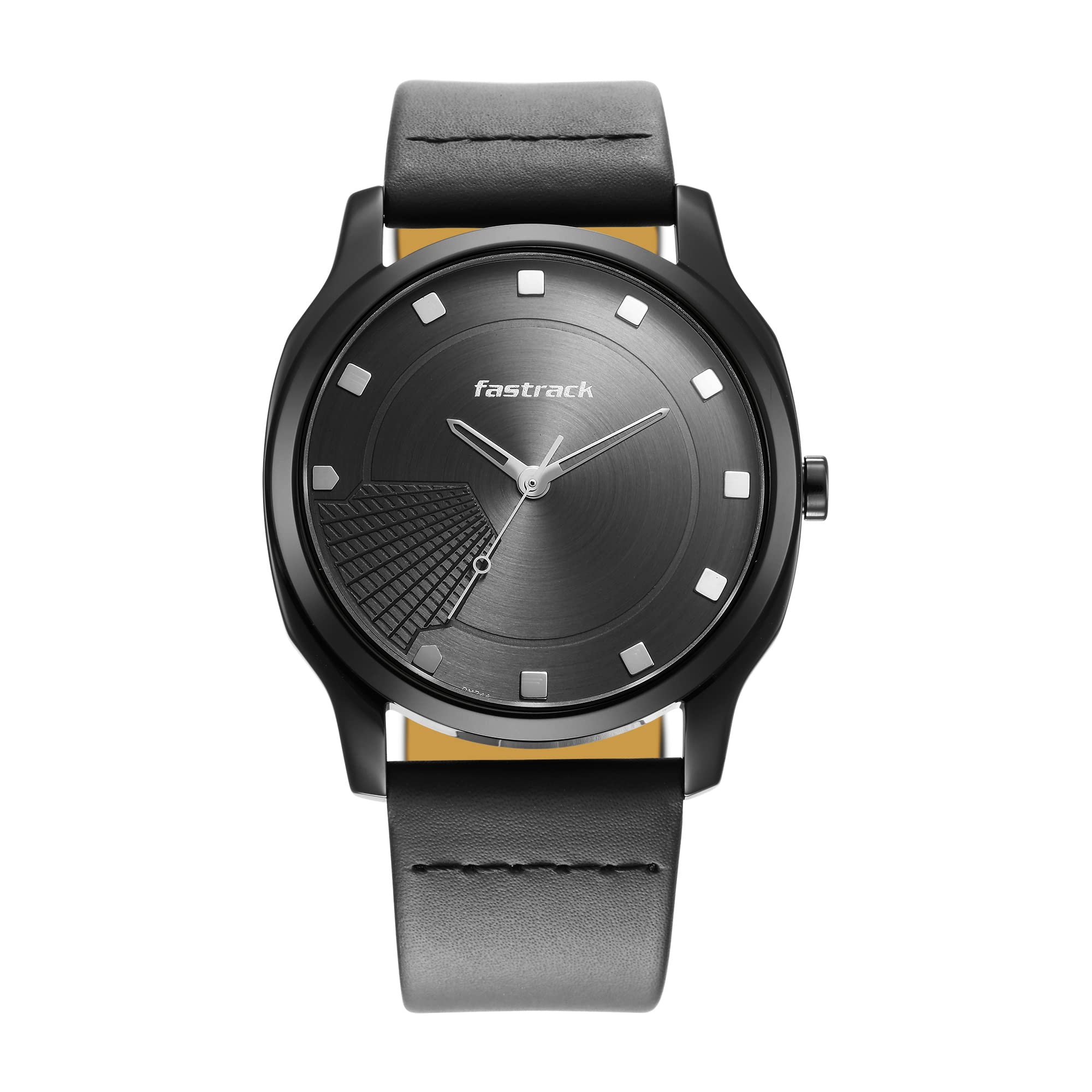 Fastrack Men Leather Stunners 4.0 Analog Watch, Band Color-Black,Dial Color-Grey (B0B7BKFKXD) Amazon Price History, Amazon Price Tracker
