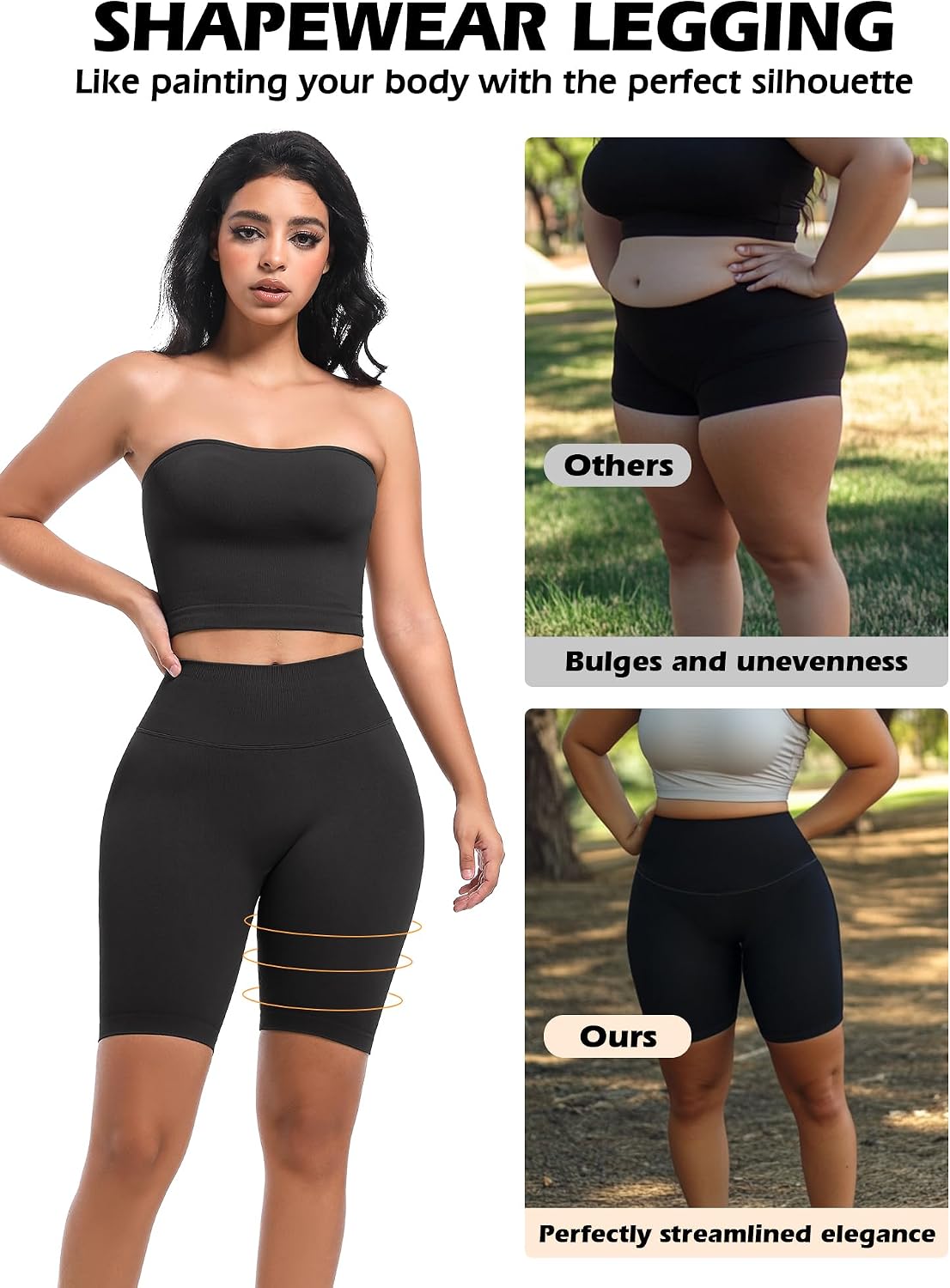 Shapewear Legging Panty Butt Lift High-Waisted Compression Tummy Control Leggings for Women Thigh Slimmer Body Shaper