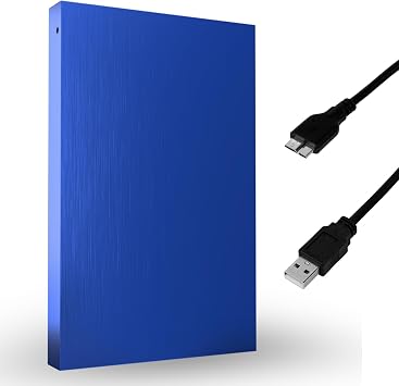 1TB External Hard Drive USB 3.0, 2.5-Inch, Blue | Portable, Backup Storage for Laptop, PC & Gaming Console