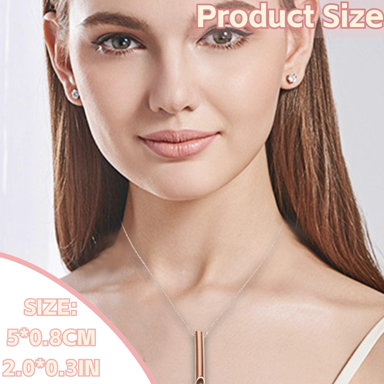Mindful Breathing Ketting Mindful Breathing Ketting Roestvrij Staal Vermindert Stress Draagbare Angst Fluit Ketting Voor Vrouwen En Heren Zilver
