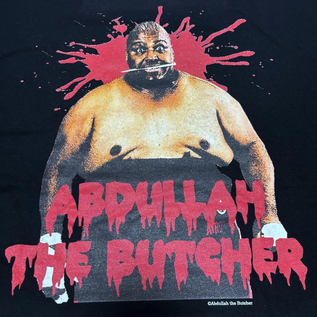直筆サイン入り アブドーラ ザ ブッチャー イラストTシャツ Sサイズ