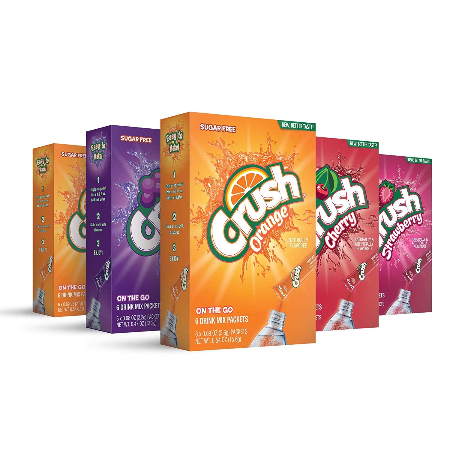Crush- Powder Drink Mix - Sugar Free & Delicious (Classic Variety, 30 Sticks) : Grocery & Gourmet Food