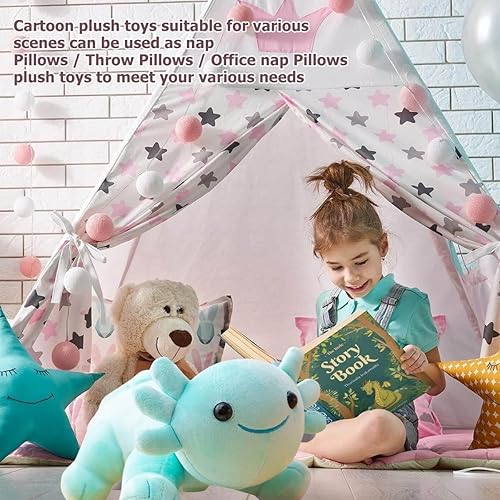 Miniatura 37 de Axolotl - Juguete de peluche, suave y lindo ajolote de 10.8 pulgadas, almohada de felpa de algodón de peluche Kawaii Salamandra Animal para niños