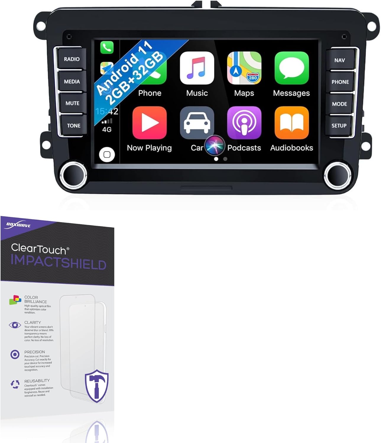 BoxWave Screen Protector Compatible with Camecho A2969 - ClearTouch ImpactShield (2-Pack), Impenetrable Screen Protector Flexible Film