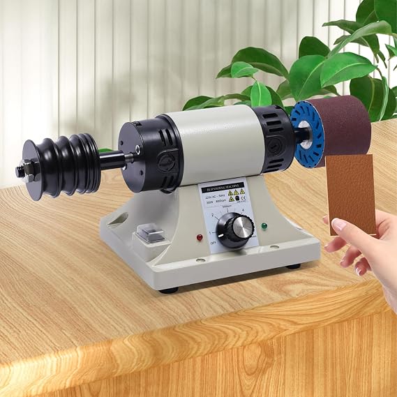 Leather Polishing Burnishing Machine, Leather Edge Grinding Kit, Adjustable Buffing Motor, for Leather Products Such as Wallets, Purses, Handbags, Belts, Watch Straps