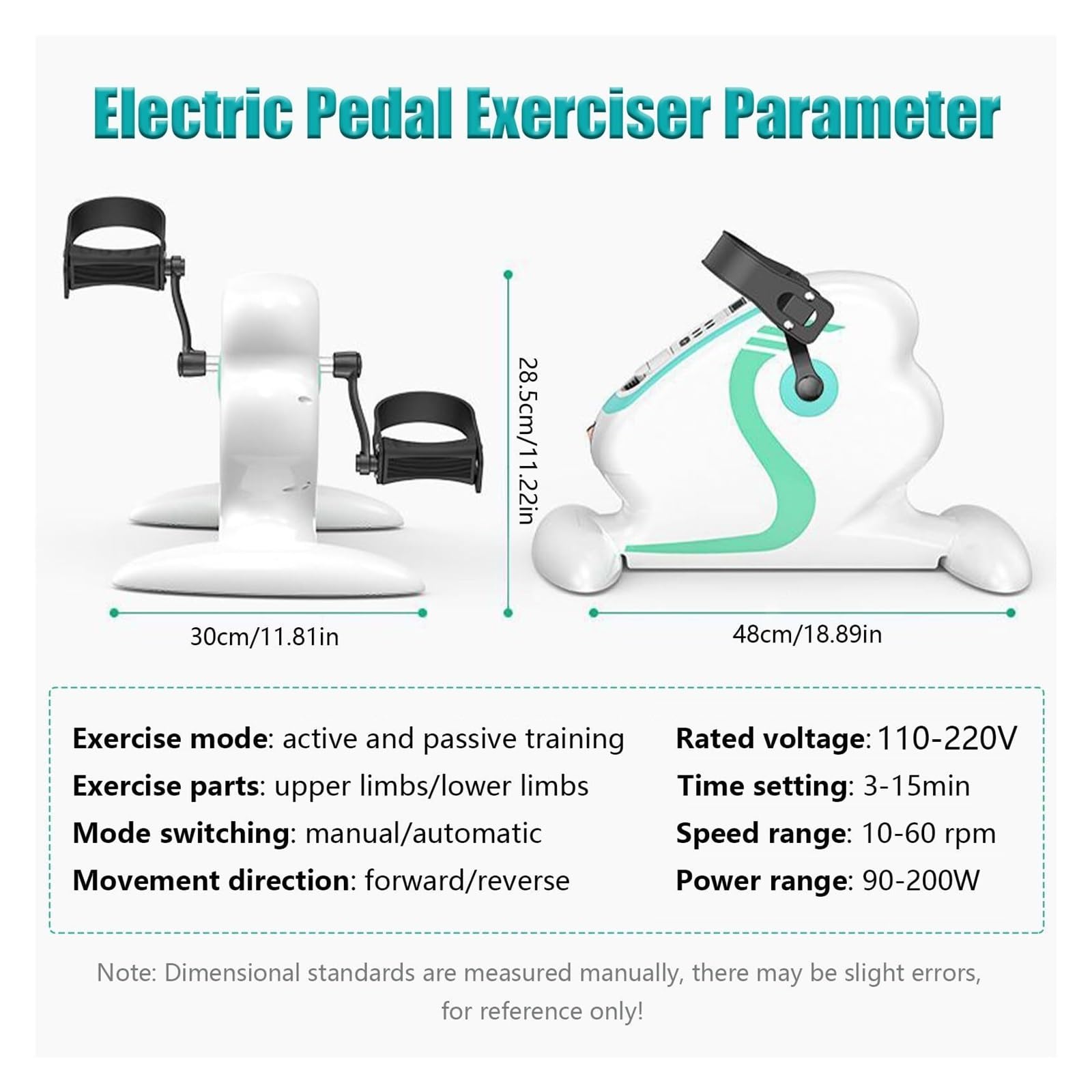Elektrisches Untertisch-Fahrrad, Motorisierter Pedaltrainer Mit Fernbedienung Und 12 Geschwindigkeitsstufen– Ideal Für Senioren, Rehabilitation Und Aktive Bewegung Am Arbeitsplatz