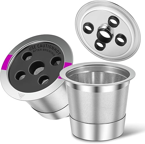 Vasos K reutilizables con tecnología Multistream para Keurig K Supreme, K Supreme Plus y K Slim, filtros de café recargables (paquete de 2)