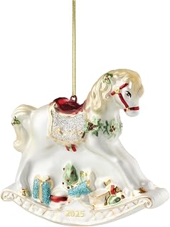 Lenox Blown Glass Rocking Horse Ornament