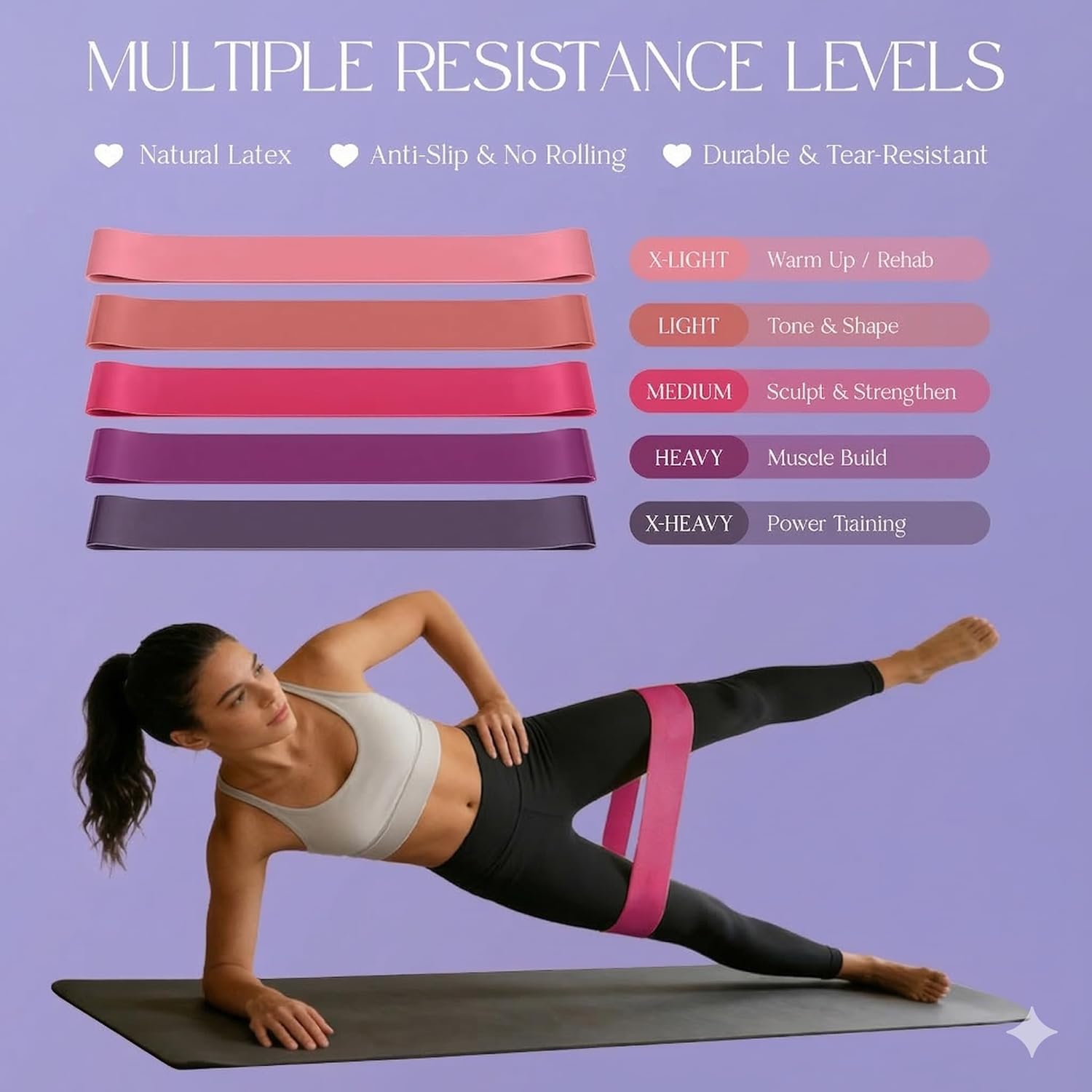 Pilates Kit 14PCS for Women, Pilates Equipment with Pilates Ring Set, Home Pilates Workout Kit, Mini Exercise Ball, Loop Resistance Bands, Stretch Strap, Massage Roller, Grip Socks
