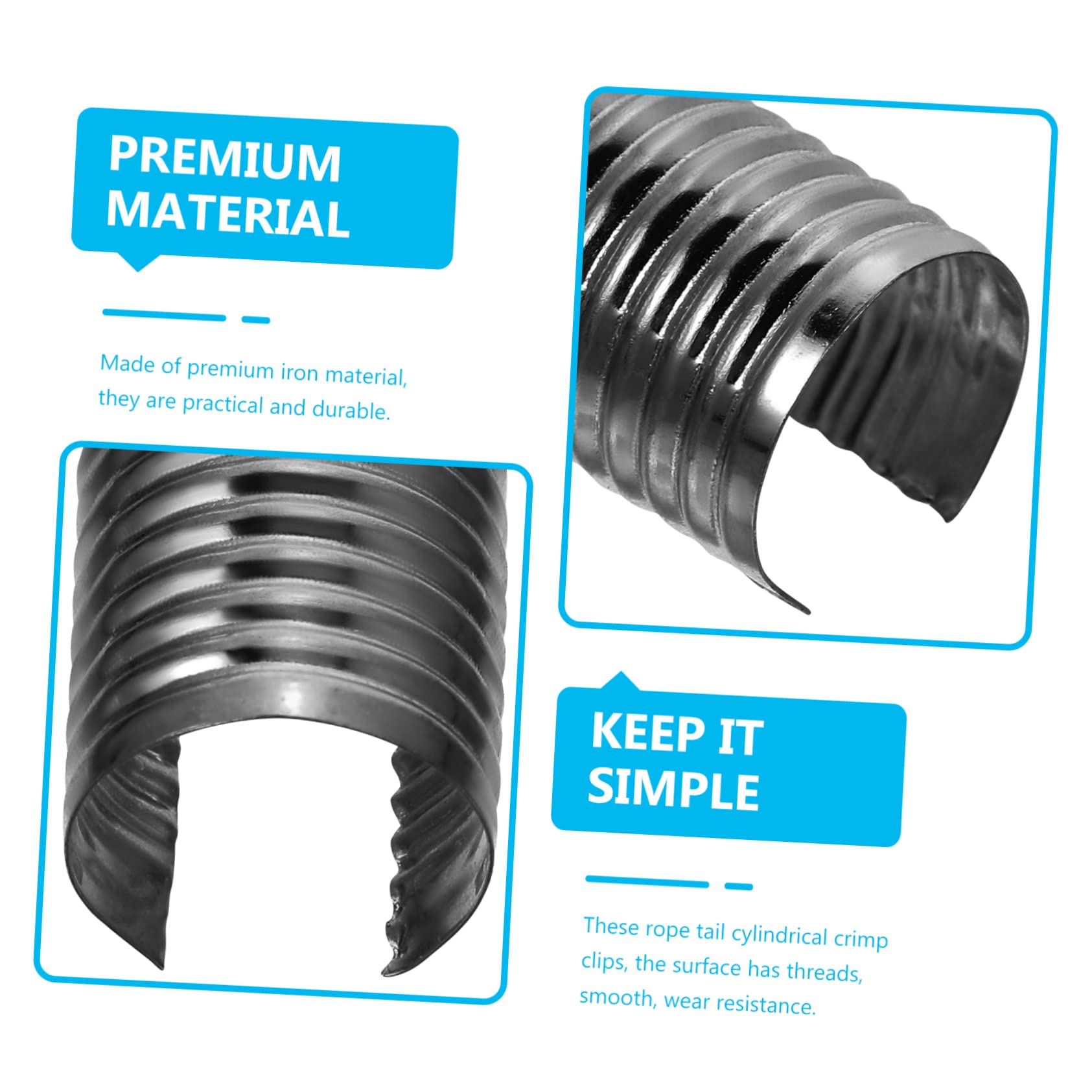 Tofficu Leather Rope Fastener Tassel Tail Clip Lanyard Clip Rope Carabiner Easy Assembly