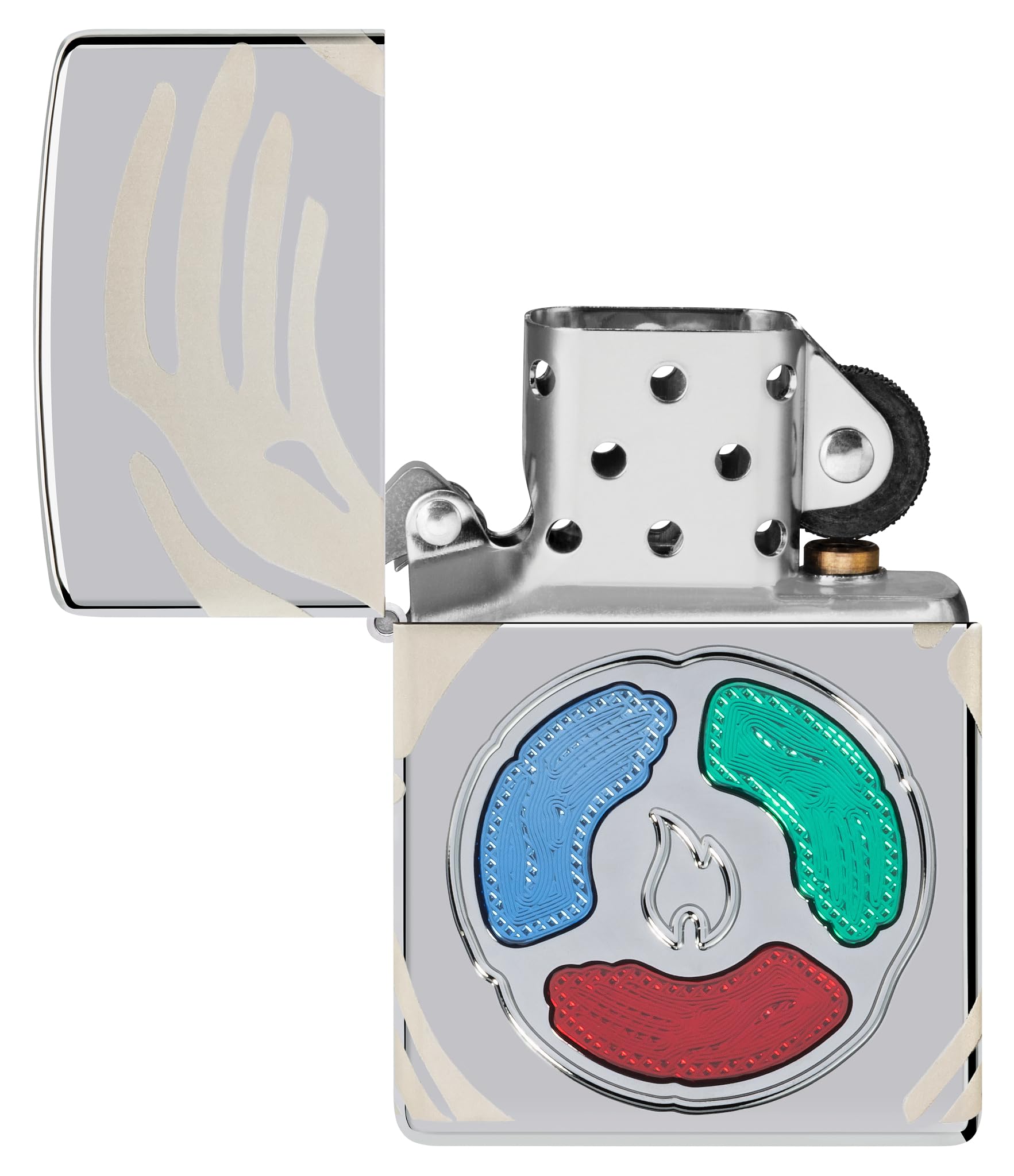 Zippo Accendino antivento Collectible of The Year 2025, Armor High Polish Chrome, Deep Carve/3 epossidico/laser a 360°, ricaricabile, riutilizzabile, design antivento, confezione regalo, prodotto