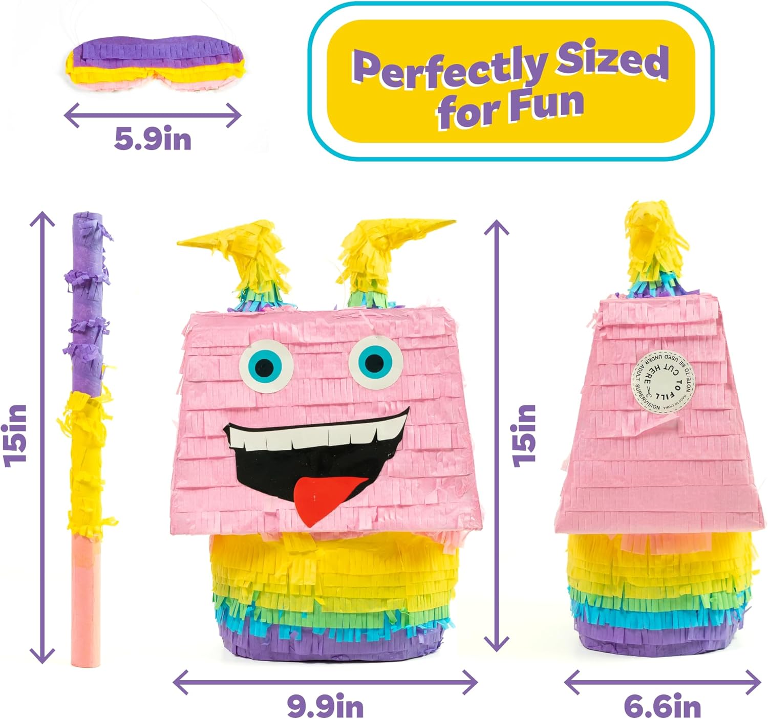 Large Piñata for Birthday Party Handmade Colorful Pinata for Kids Adults Boys & Girls Big Party Decoration for Fun Celebrations