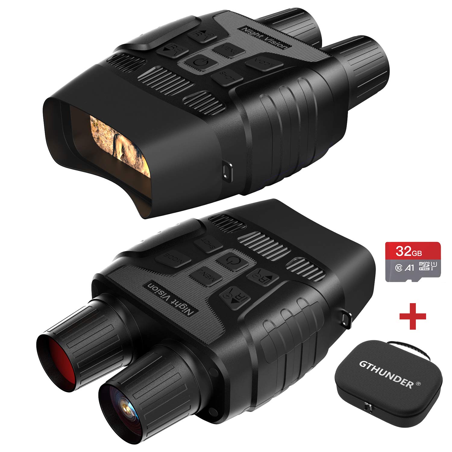 Digital Night Vision Goggles Binoculars for Total Darkness—Infrared Digital Night Vision—Large Viewing Screen, 32GB Memory Card for Photo and Video Storage—Perfect for Observation and Surveillance