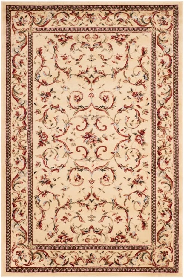 Safavieh Tappeto Rettangolare Lyndhurst Collection LNH322A - Motivi Tradizionali, Colore Avorio, 274 X 366 Cm (9x12 Ft)