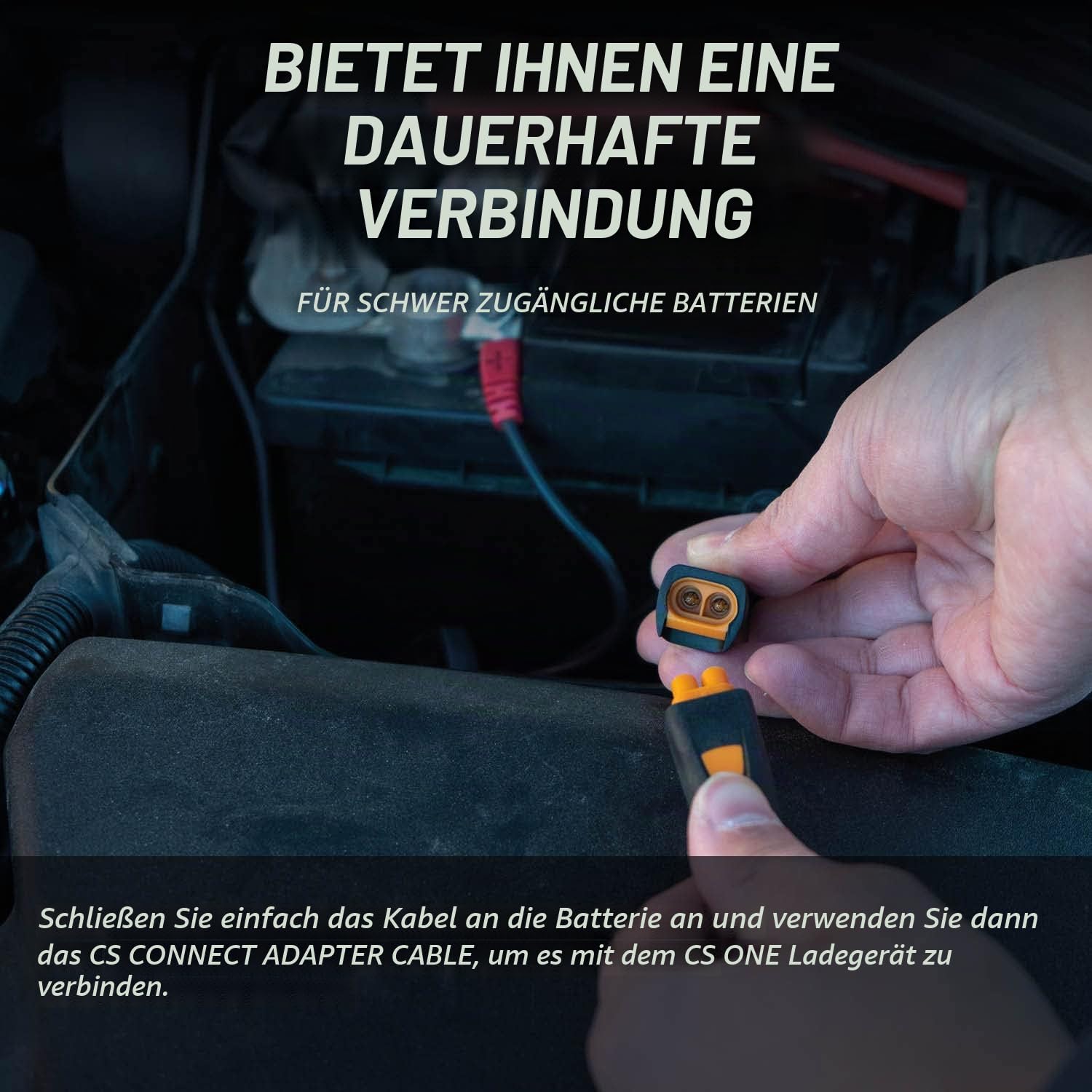 CTEK MXS 10, Batterieladegerät 12V Für Größere Fahrzeugbatterien, Boot, Wohnwagen & CS Connect U-TERMINAL, permanente Verbindung für schwer zugängliche Batterien