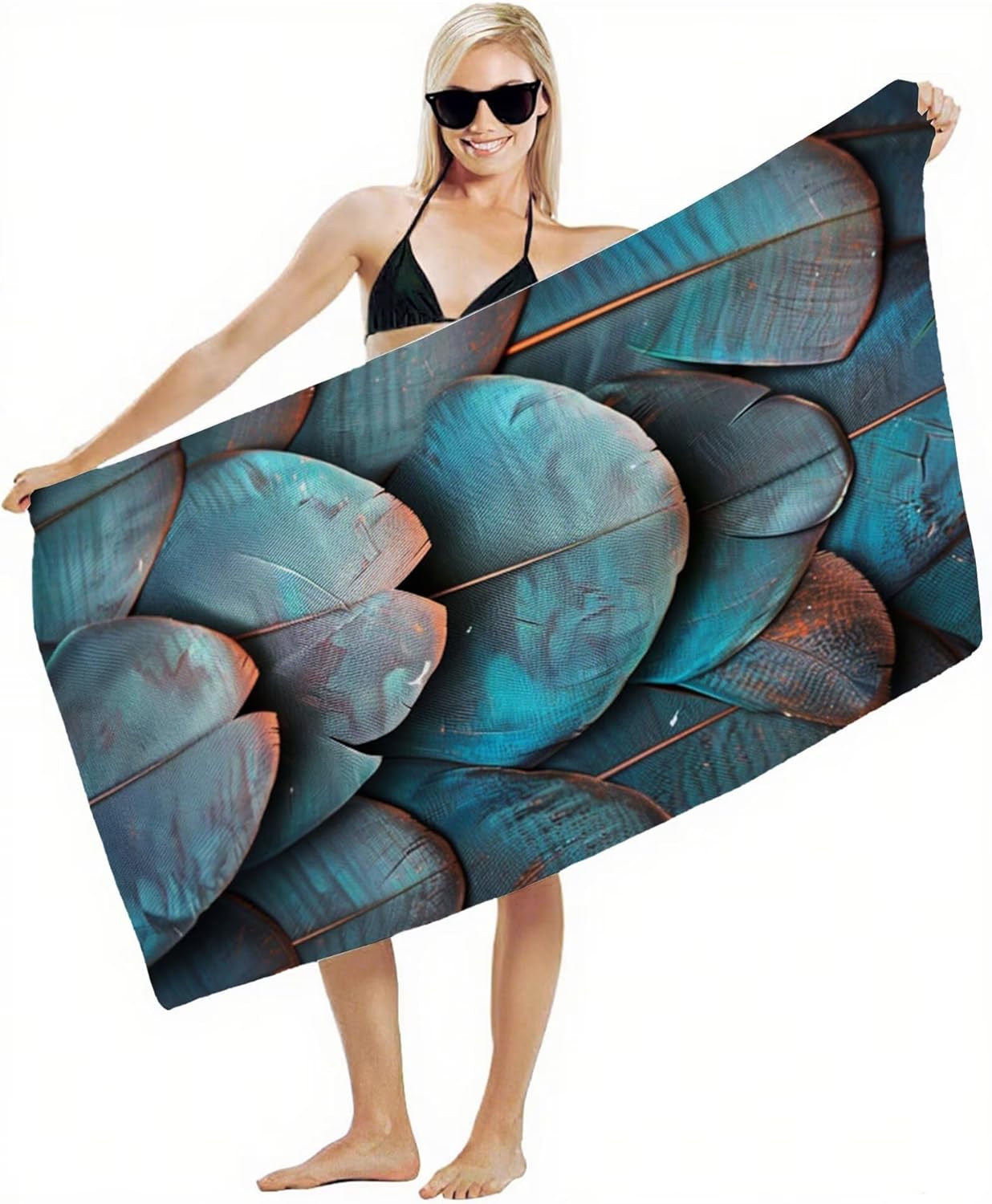Beach Towel 90x180cm Bath Towels, Quick Dry Microfiber Towel, Sand Free, Super Absorbent, Lightweight, Compact Design, Towels for Bathroom Travel, Pool, Gym, Camping, Beach Vacation Essentials A2-205