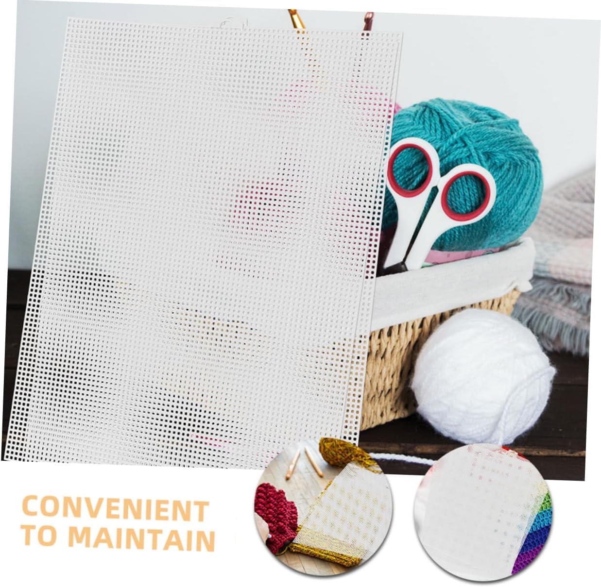 5pcs Embroidery Plastic Mesh Canvas Sheets Cross Stitch and Mesh Pe Material for DIY Crafts