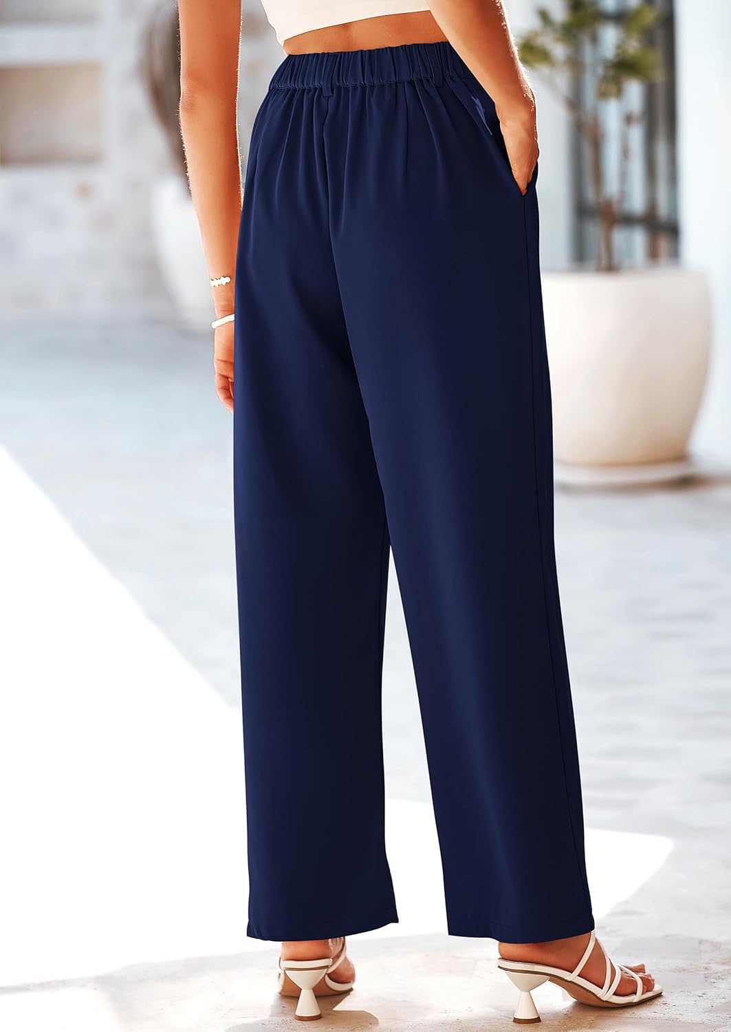 PRETTYGARDEN Wide Leg Pants for Women Trendy 2026 Fall High Waisted Business Casual Outfits Work Pant Trousers - Image 3