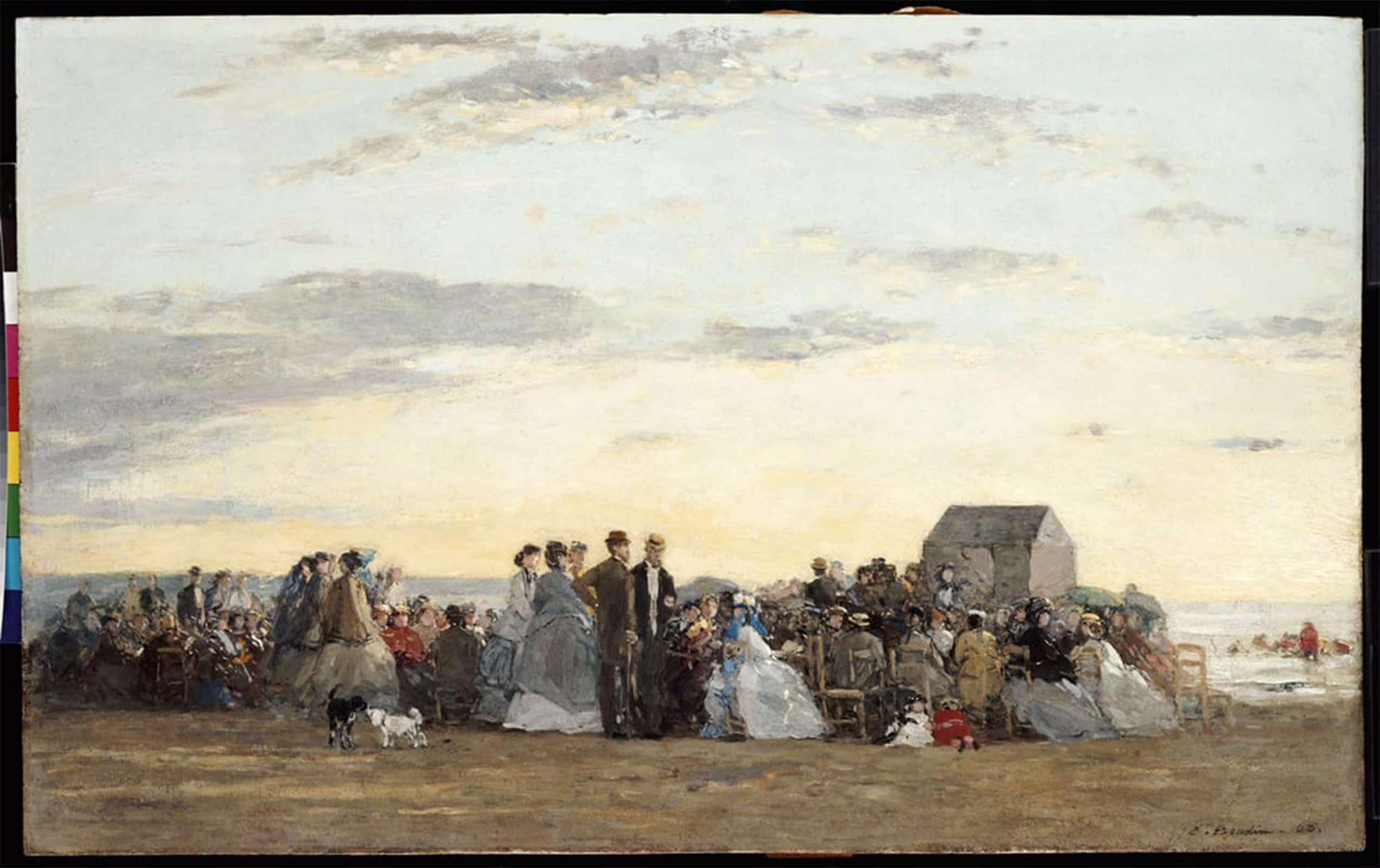 ARTXLXXBN Famous Painting Canvas Artwork Graffiti Print Beach Scene by Eugene Louis Boudin Portrait Canvas Image for Home Decor 60x90cm