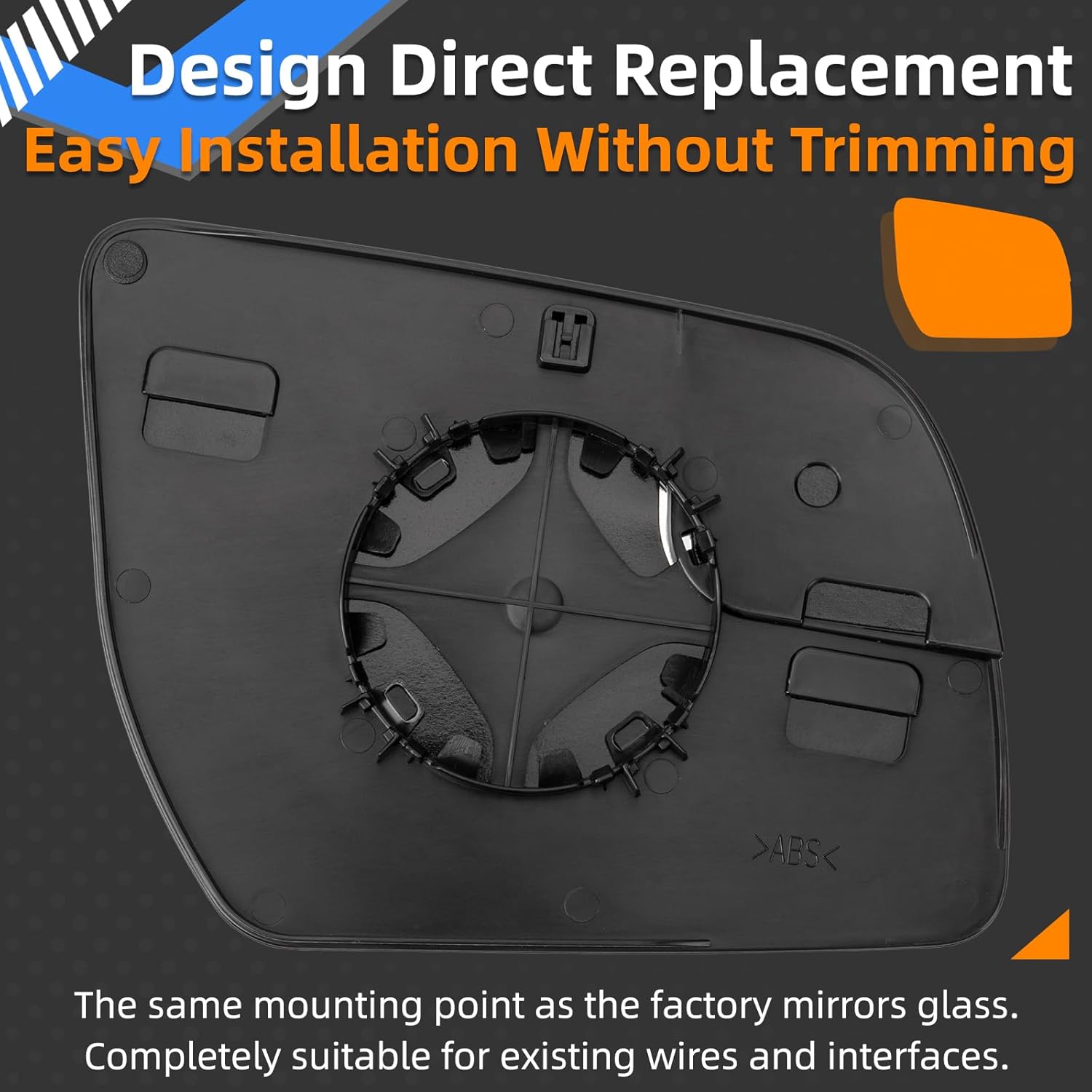 Driver Side Mirror Replacement for Ford Ranger 2012 2013 2014 2015 2016 2017 2018 2019 2020 2021 2022, Everest 2016-2022 - Left Side Mirror Glass, Rear View Mirrors Glass