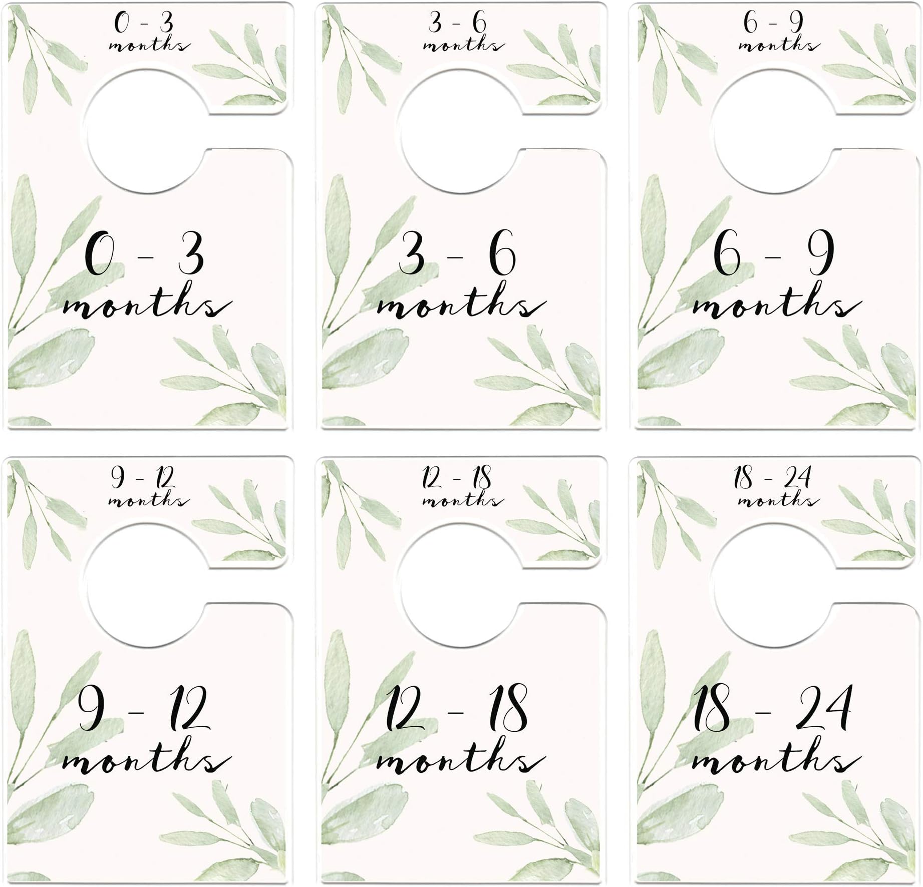 Mumsy Goose Nursery Closet Dividers Greenery Baby Clothes Dividers Botanical Closet Organizers