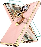 Vista 173 de Gritup Funda para Samsung Galaxy A14 5G: Funda para Samsung A14 2 piezas, protector de pantalla, soporte de anillo de rotación de 360°, soporte