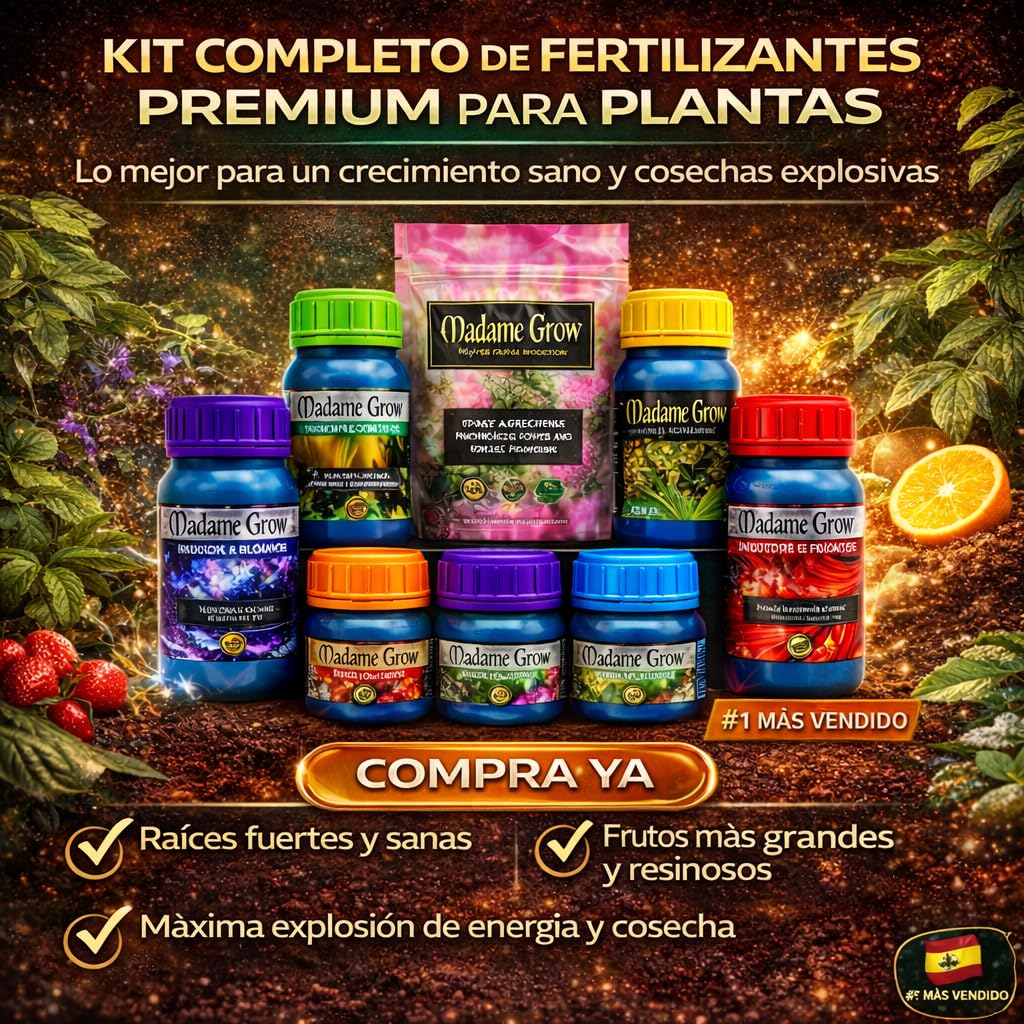MADAME GROW - Fertilizante orgánico - KIT PREMIUM 7PACK - (6x250ml+30gr)