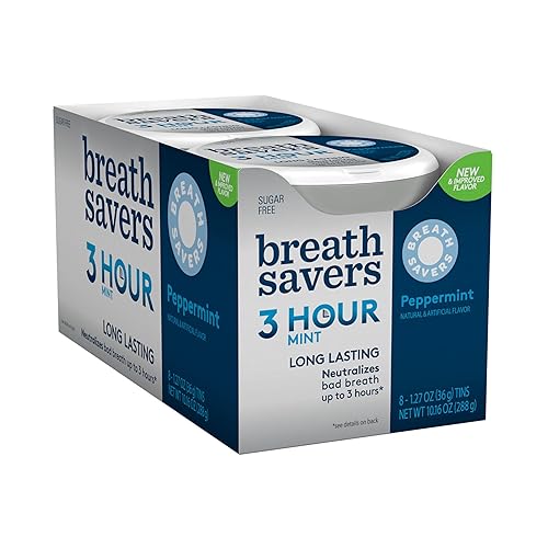 Miniatura 3 de BREATH SAVERS Menta de menta sin azúcar, caramelo de menta, 8 unidades (paquete de 1)