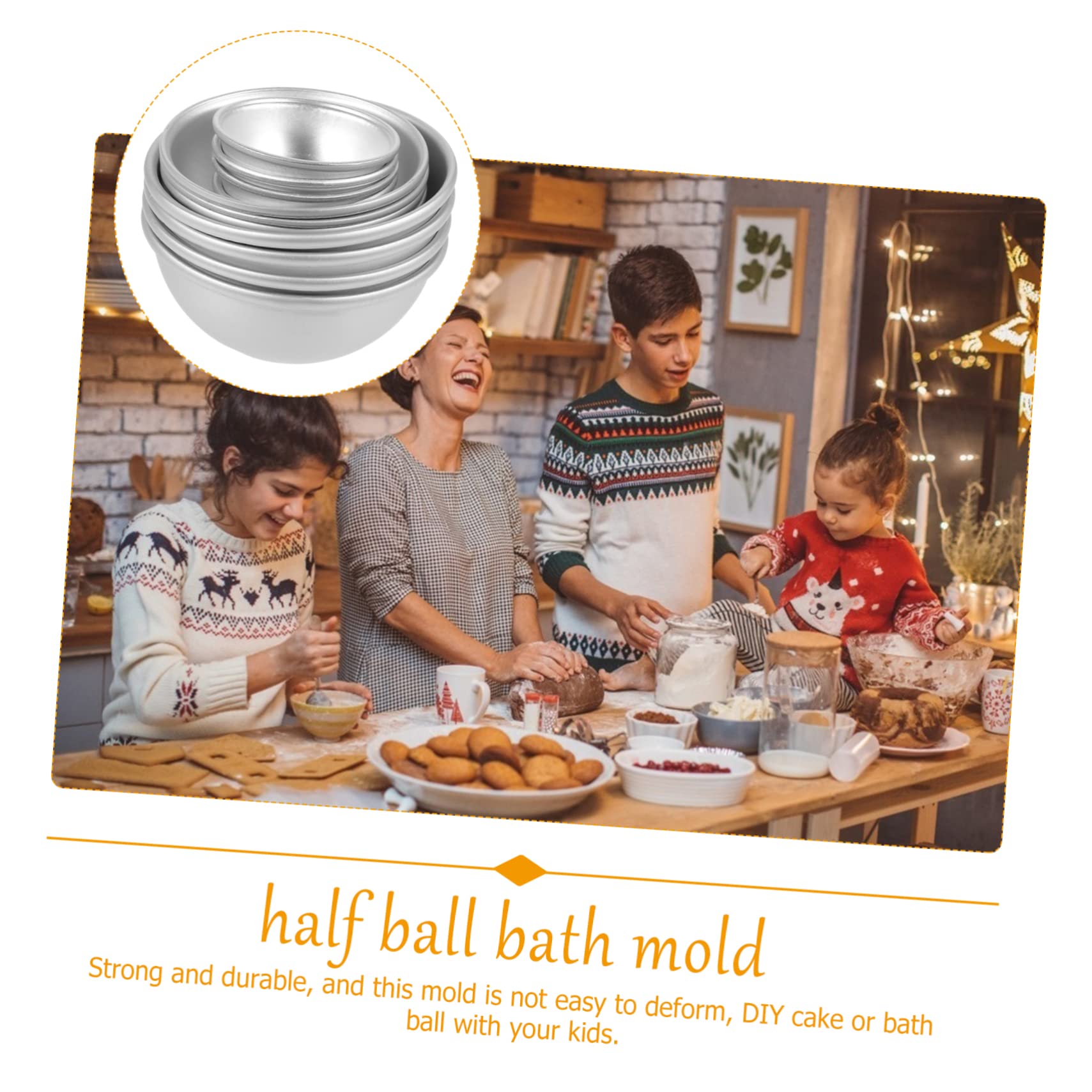 Moule Demi-sphère en Aluminium 12 Pièces pour Bricolage Créatif