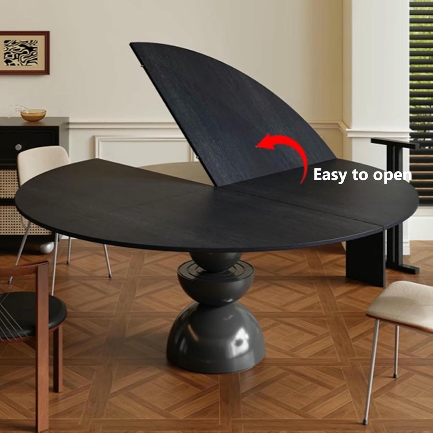 Foldable Table top for Parties, Wood Round Table Top Space Saving,fold up Table top Round,Foldable Table Top Extender,Large Round Foldable Table Top Only