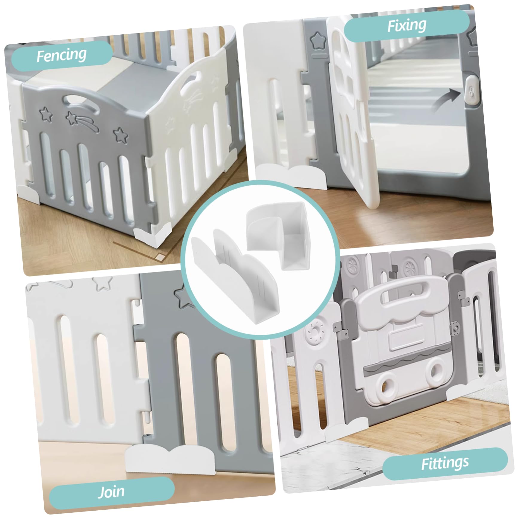 ibasenice 6pezzi Stabilizzatori Per Giocattoli Fissatori Per Recinti Per Ragazzo Ragazza Accessori Antiscivolo Per Sicurezza Indoor Base Per Box Gioco Facile Installazione e Rimozione