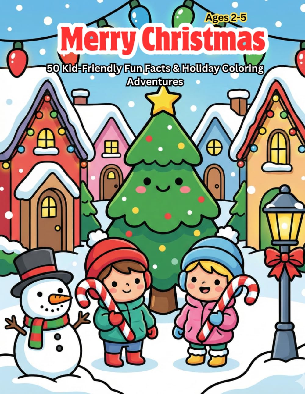 Merry Christmas: 50 Kid-Friendly Fun Facts & Holiday Coloring Adventures Ages 2-5 (Magical Little Artists Coloring Series)