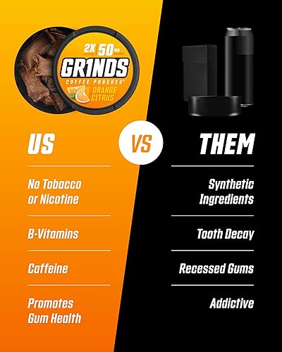 Miniatura 45 de GRINDS Bolsas de café Try Em All 10 Latas Paquete variado Sin tabaco y nicotina Alternativa para masticar 18 bolsas 1 bolsa equivalente a