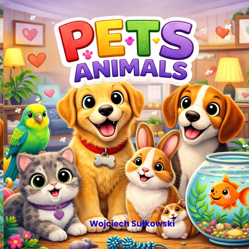 Pets Animals Vocabulary Book: Fun Pet Animals + First Words for Toddlers and Preschoolers (Little Explorers Vocabulary Books)
