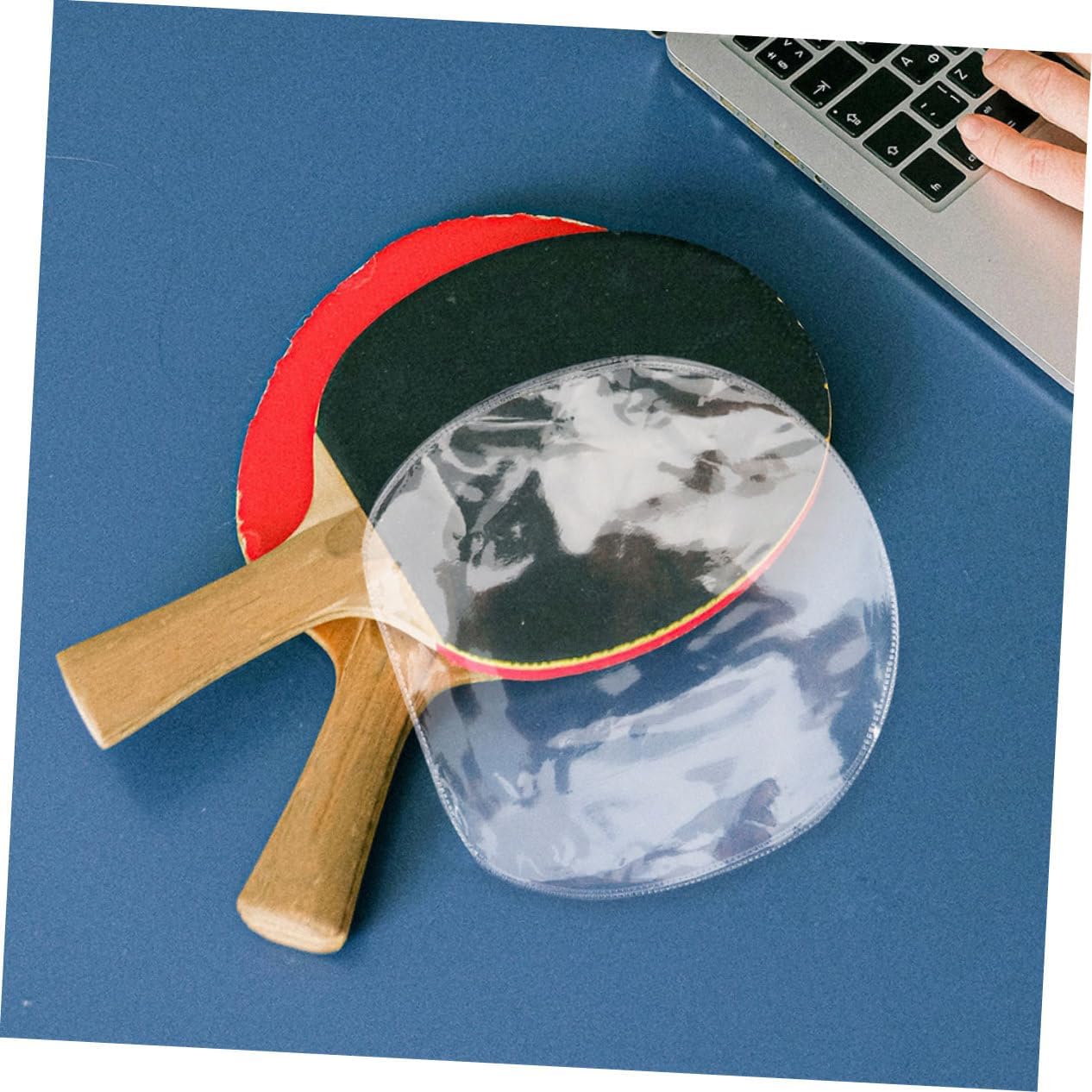 15pcs Table Tennis Paddle Adhesive Film Racket Protection Cover Portable Paddle Film Fit for Table Tennis Accessories