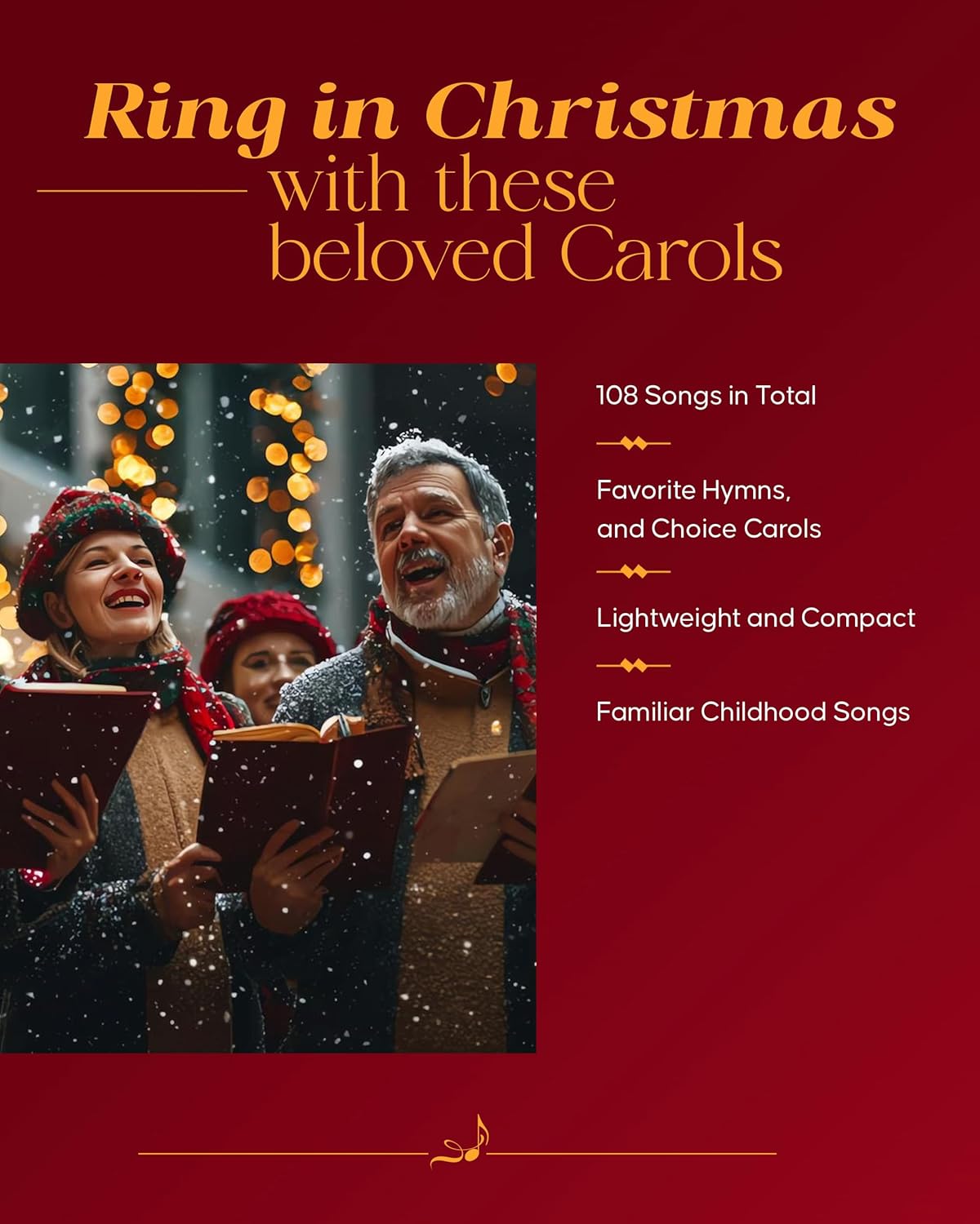 Christmas in Song | Christmas Music Book with 108 Traditional Holiday Songs | Christmas Sheet Music Collection for Children and Adults | SATB and Unison Songbook for Caroling and Choirs - Image 10